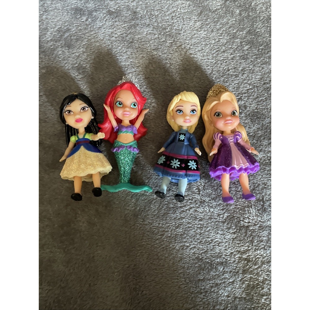 Disney My First Princess MINI TODDLER DOLLS LOT 3" Jointed Action Figures lot 4